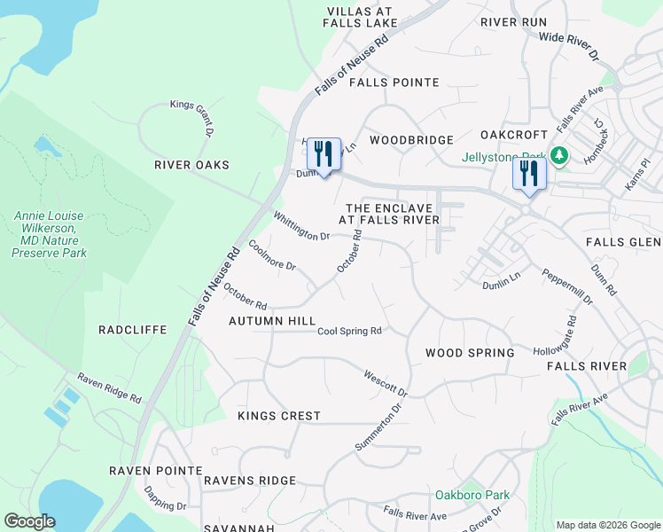 map of restaurants, bars, coffee shops, grocery stores, and more near 10912 Fitzwilliam Street in Raleigh