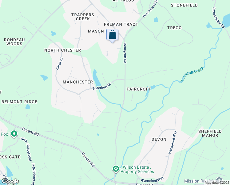 map of restaurants, bars, coffee shops, grocery stores, and more near 10605 Hanarry Court in Raleigh