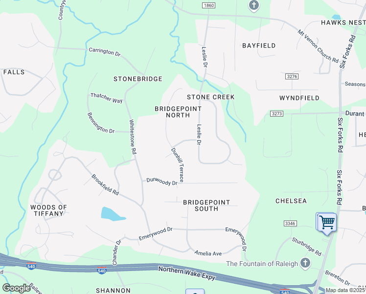 map of restaurants, bars, coffee shops, grocery stores, and more near 405 Bridgetender Drive in Raleigh