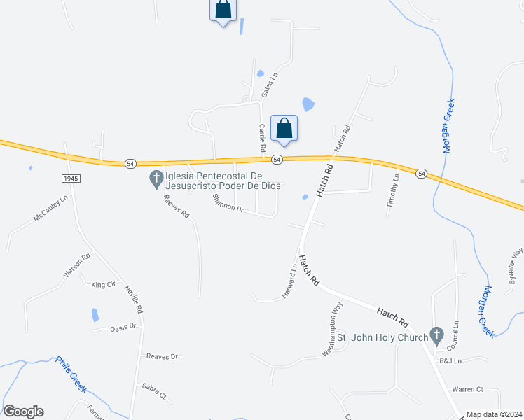 map of restaurants, bars, coffee shops, grocery stores, and more near 633 Shannon Drive in Chapel Hill