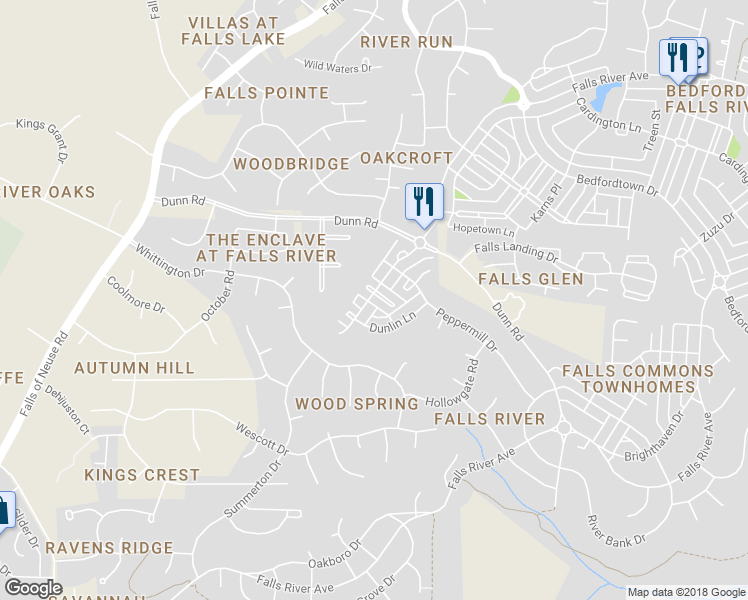 map of restaurants, bars, coffee shops, grocery stores, and more near 10921 Flower Bed Court in Raleigh