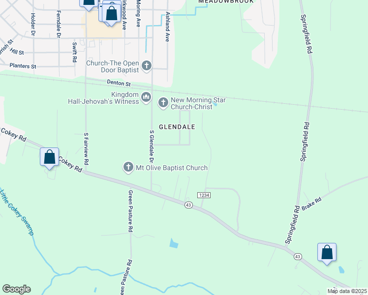 map of restaurants, bars, coffee shops, grocery stores, and more near 1989 Rollinwood Drive in Rocky Mount