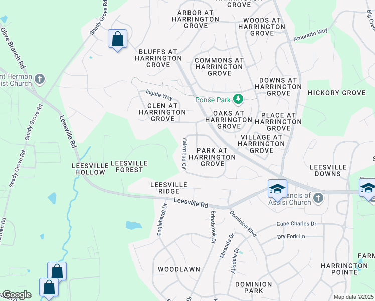 map of restaurants, bars, coffee shops, grocery stores, and more near 5233 Fairmead Circle in Raleigh