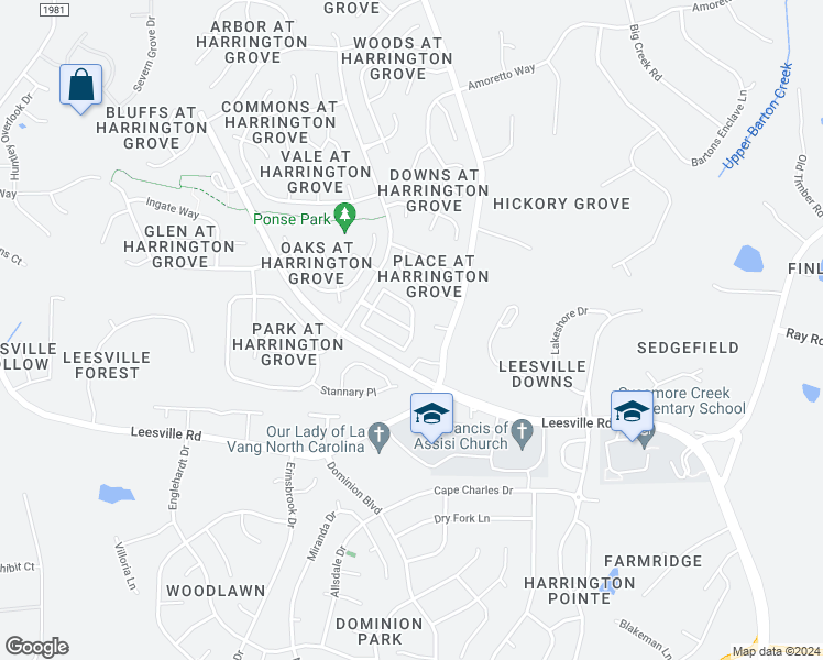 map of restaurants, bars, coffee shops, grocery stores, and more near 4901 Morning Edge Drive in Raleigh