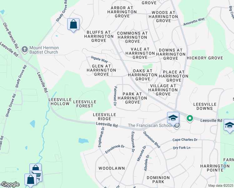 map of restaurants, bars, coffee shops, grocery stores, and more near 5233 Fairmead Circle in Raleigh