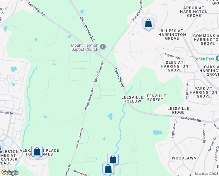 map of restaurants, bars, coffee shops, grocery stores, and more near 7211 Ladbrooke Street in Raleigh