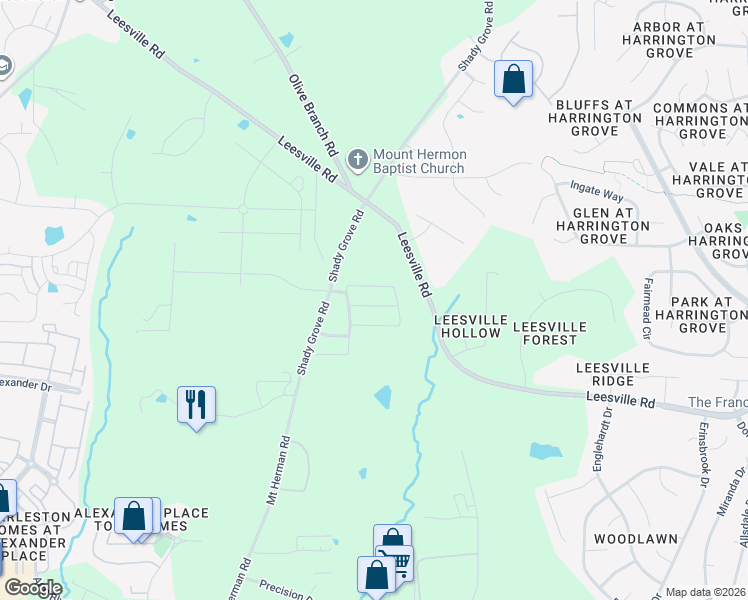 map of restaurants, bars, coffee shops, grocery stores, and more near 7211 Ladbrooke Street in Raleigh