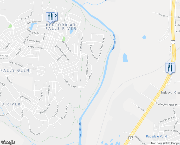 map of restaurants, bars, coffee shops, grocery stores, and more near 3043 Settle in Lane in Raleigh