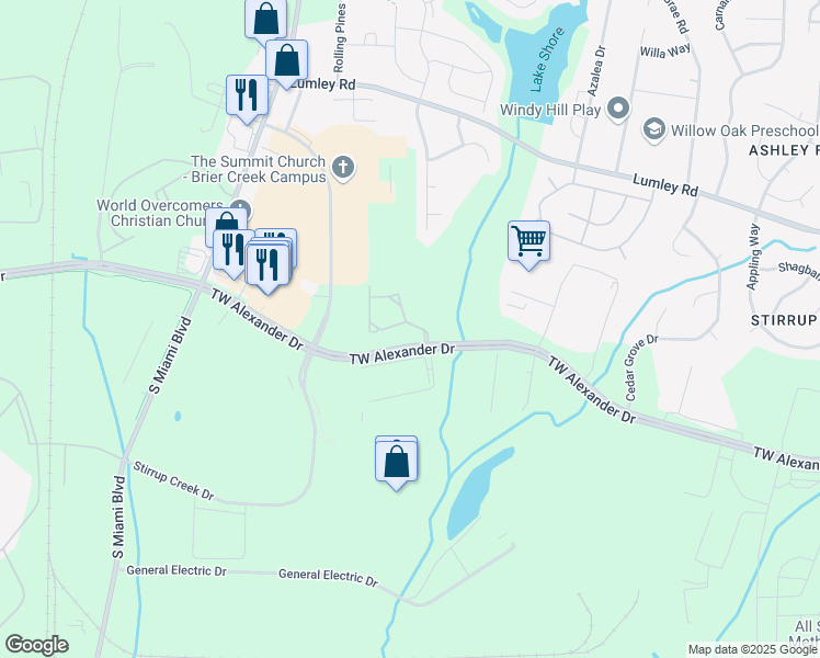 map of restaurants, bars, coffee shops, grocery stores, and more near in Durham