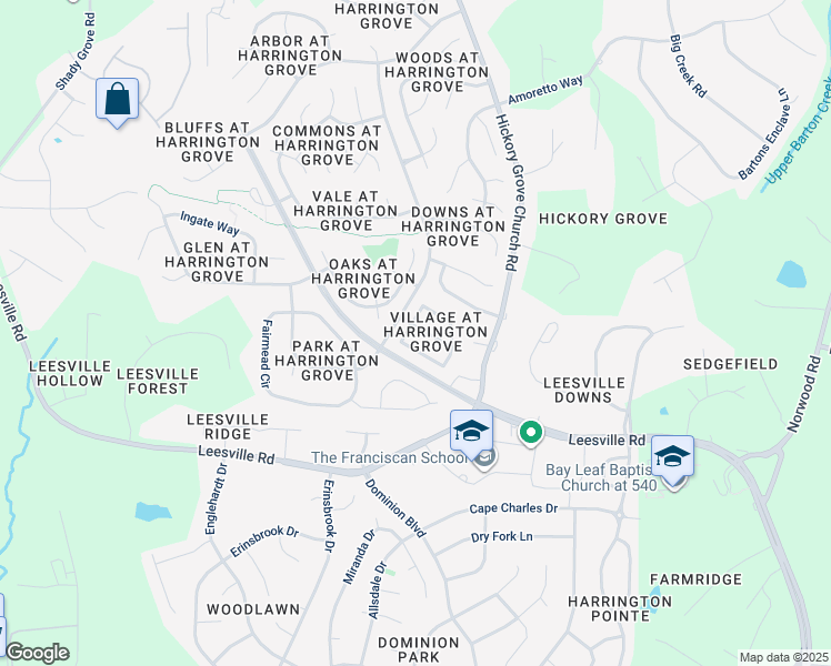 map of restaurants, bars, coffee shops, grocery stores, and more near 5037 Village Lawn Drive in Raleigh