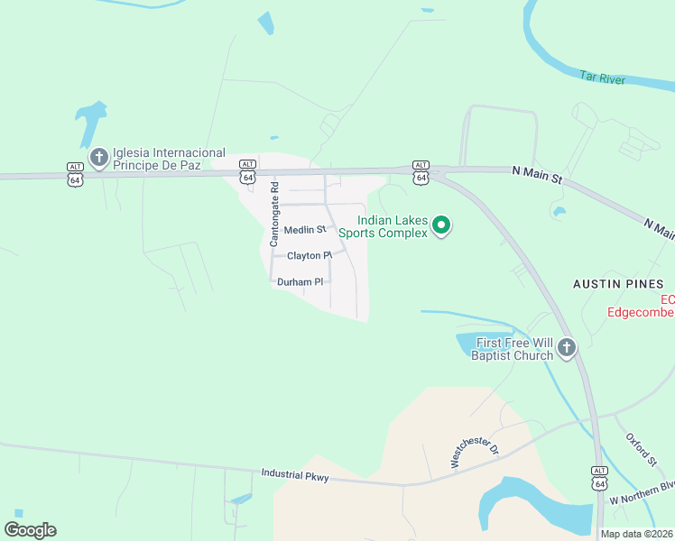 map of restaurants, bars, coffee shops, grocery stores, and more near 403 Lincoln Road in Tarboro
