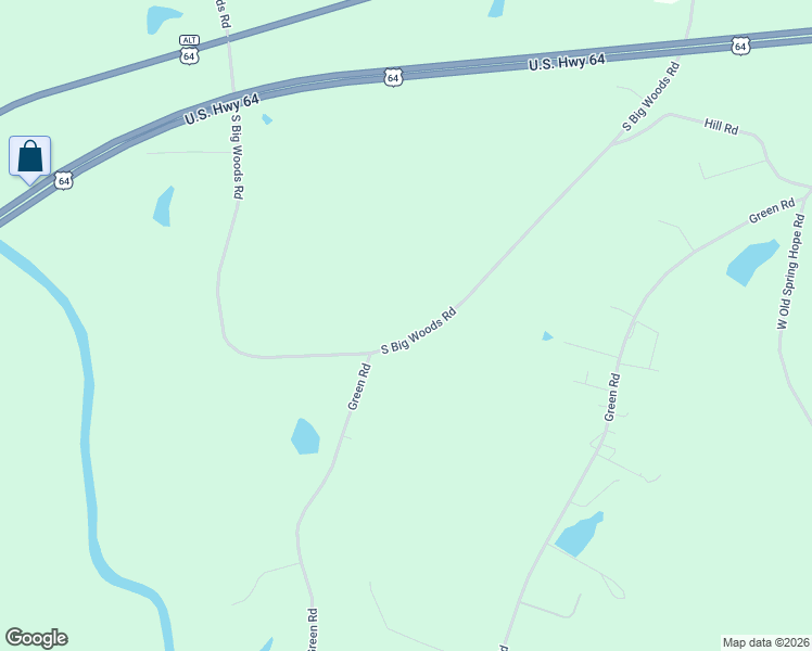 map of restaurants, bars, coffee shops, grocery stores, and more near 1145 South Big Woods Road in Spring Hope