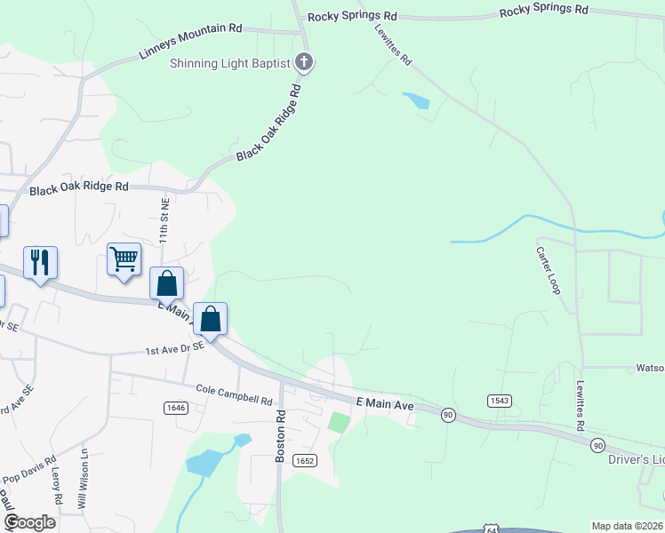 map of restaurants, bars, coffee shops, grocery stores, and more near 857 Hammer Road in Township of Taylorsville
