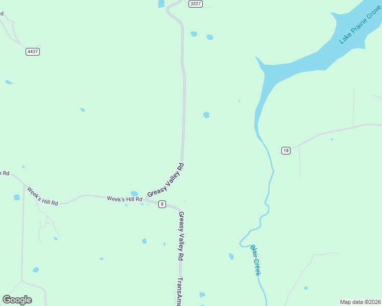 map of restaurants, bars, coffee shops, grocery stores, and more near 13490 Greasy Valley Road in Prairie Grove