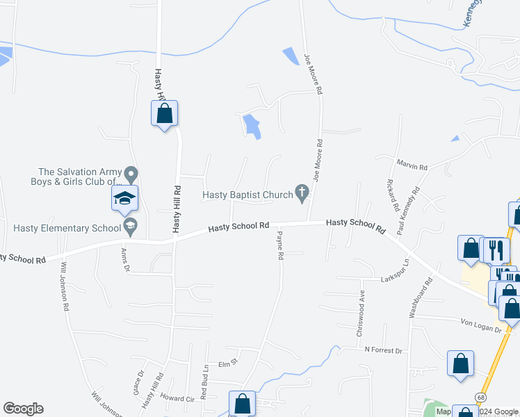 map of restaurants, bars, coffee shops, grocery stores, and more near 208 James Crossing in Thomasville