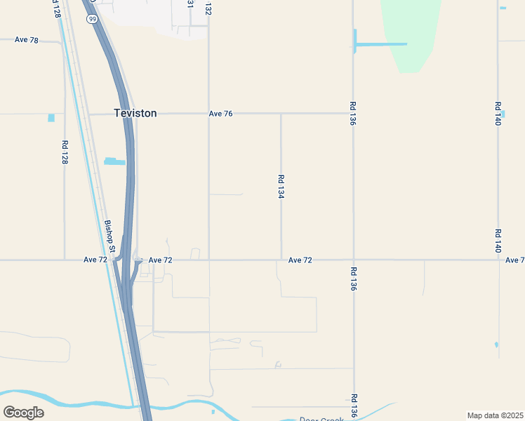 map of restaurants, bars, coffee shops, grocery stores, and more near 7347 Road 134 in Earlimart