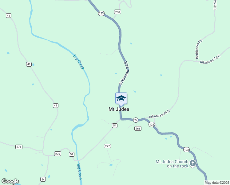 map of restaurants, bars, coffee shops, grocery stores, and more near 14894 Arkansas 123 in Mount Judea