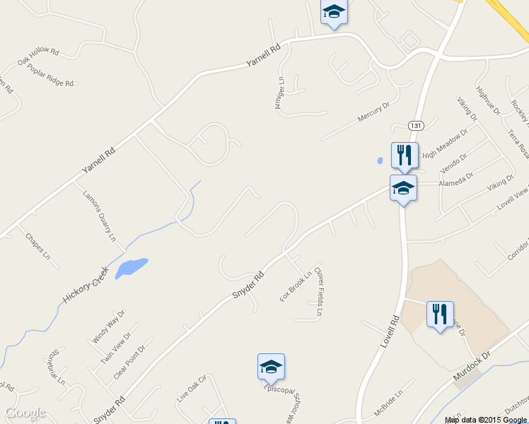 map of restaurants, bars, coffee shops, grocery stores, and more near 1224 Bishops View Lane in Knoxville