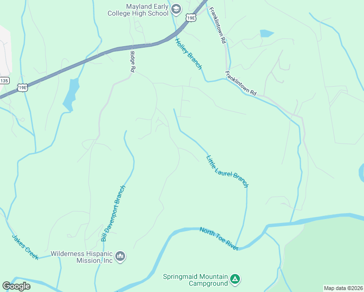 map of restaurants, bars, coffee shops, grocery stores, and more near 459 Vaughn Road in Spruce Pine