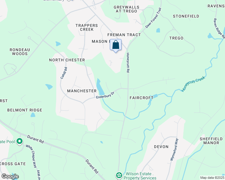 map of restaurants, bars, coffee shops, grocery stores, and more near 10700 Cheltonham Court in Raleigh