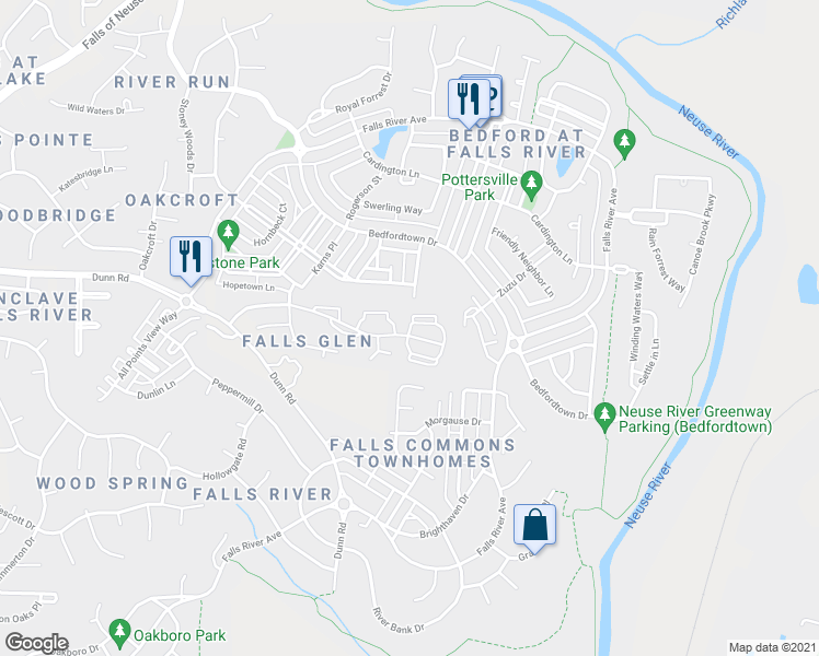 map of restaurants, bars, coffee shops, grocery stores, and more near 2210 Raven Road in Raleigh
