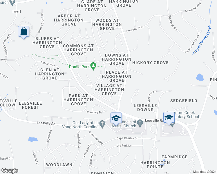 map of restaurants, bars, coffee shops, grocery stores, and more near 5008 Morning Edge Drive in Raleigh