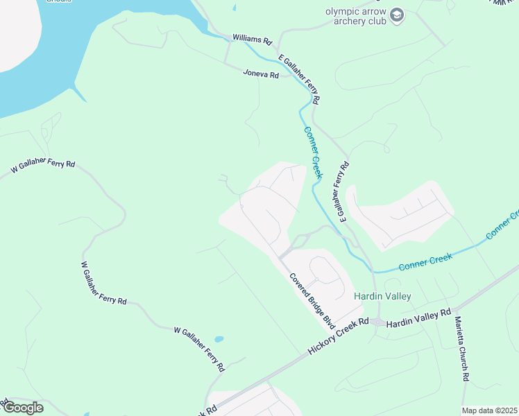 map of restaurants, bars, coffee shops, grocery stores, and more near 2551 Shady Meadow Lane in Knoxville