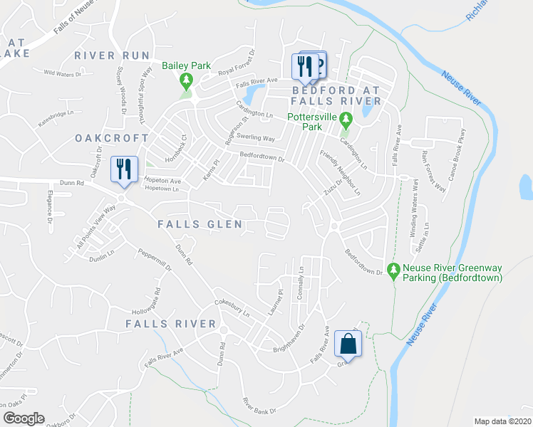map of restaurants, bars, coffee shops, grocery stores, and more near 2210 Raven Road in Raleigh