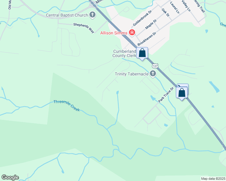 map of restaurants, bars, coffee shops, grocery stores, and more near 33 Birch Circle in Crossville