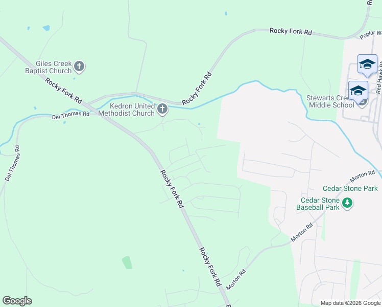 map of restaurants, bars, coffee shops, grocery stores, and more near 8964 Rocky Fork Almaville Road in Smyrna