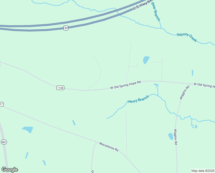 map of restaurants, bars, coffee shops, grocery stores, and more near 5883 West Old Spring Hope Road in Spring Hope