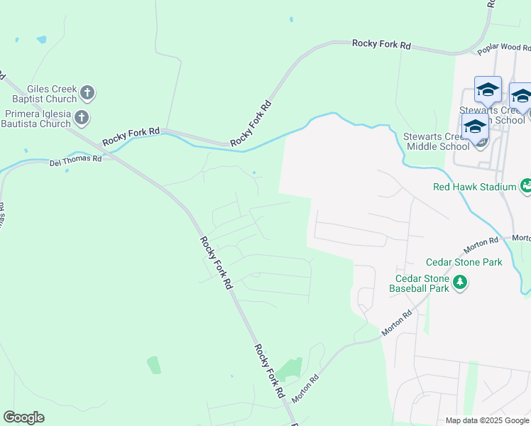 map of restaurants, bars, coffee shops, grocery stores, and more near 8964 Rocky Fork Almaville Road in Smyrna