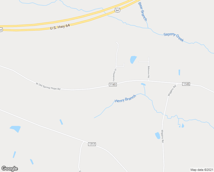 map of restaurants, bars, coffee shops, grocery stores, and more near West Old Spring Hope Road in Nash County