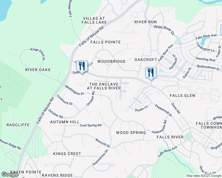 map of restaurants, bars, coffee shops, grocery stores, and more near 1548 Nealstone Way in Raleigh