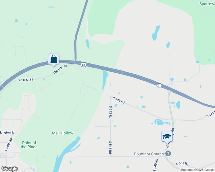 map of restaurants, bars, coffee shops, grocery stores, and more near 17455 South 544 Road in Tahlequah