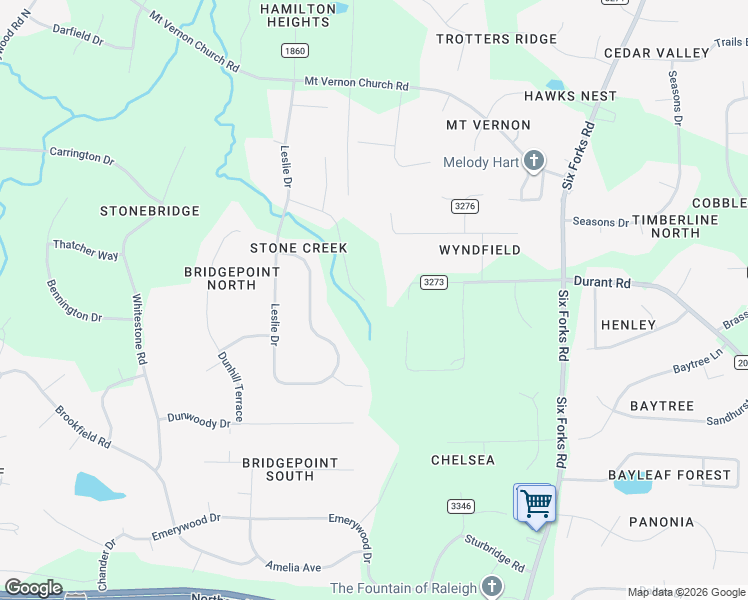 map of restaurants, bars, coffee shops, grocery stores, and more near 601 Hawick Road in Raleigh