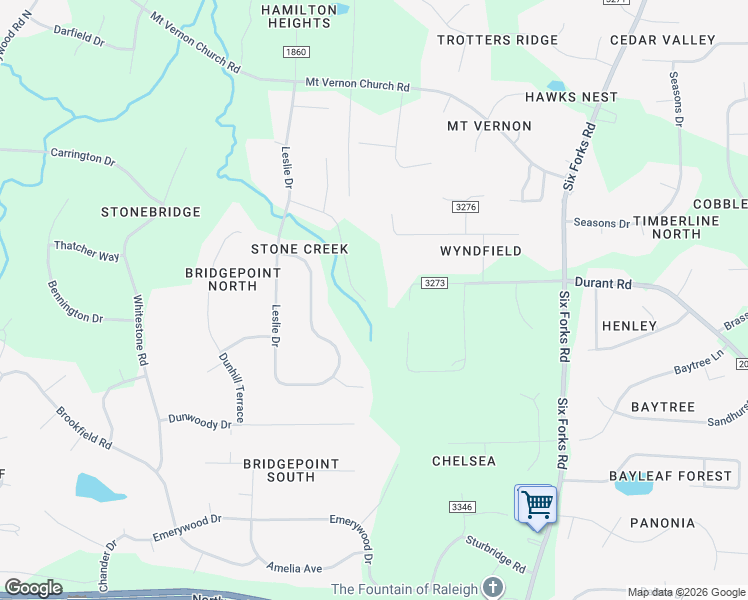 map of restaurants, bars, coffee shops, grocery stores, and more near 601 Hawick Road in Raleigh