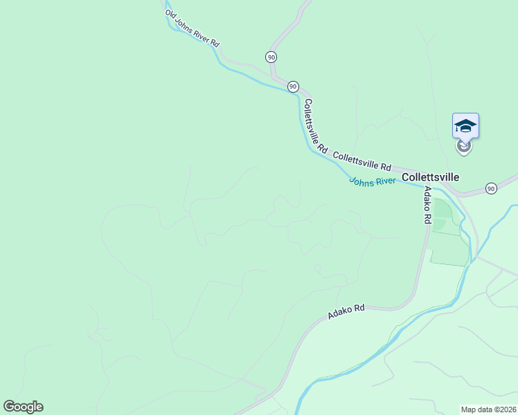 map of restaurants, bars, coffee shops, grocery stores, and more near 1707 Rock Cliff Drive in Collettsville