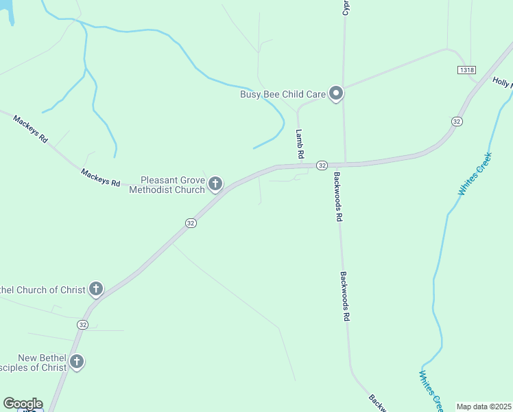 map of restaurants, bars, coffee shops, grocery stores, and more near 11602 North Carolina 32 in Roper