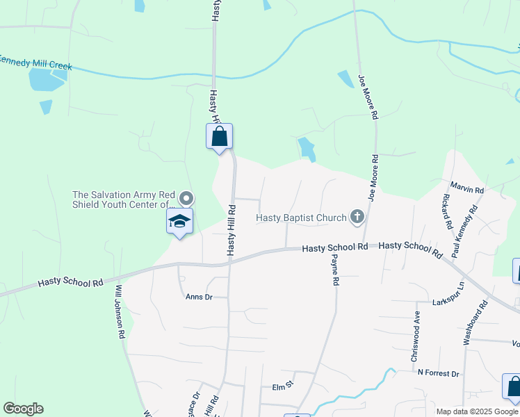 map of restaurants, bars, coffee shops, grocery stores, and more near 3 Clayton Way in Thomasville