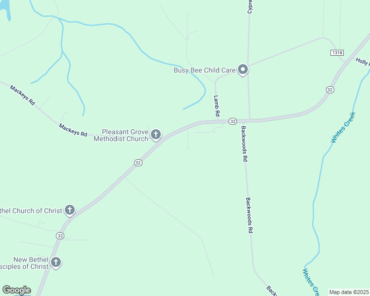 map of restaurants, bars, coffee shops, grocery stores, and more near 11602 North Carolina 32 in Roper