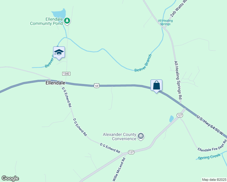 map of restaurants, bars, coffee shops, grocery stores, and more near in Hickory