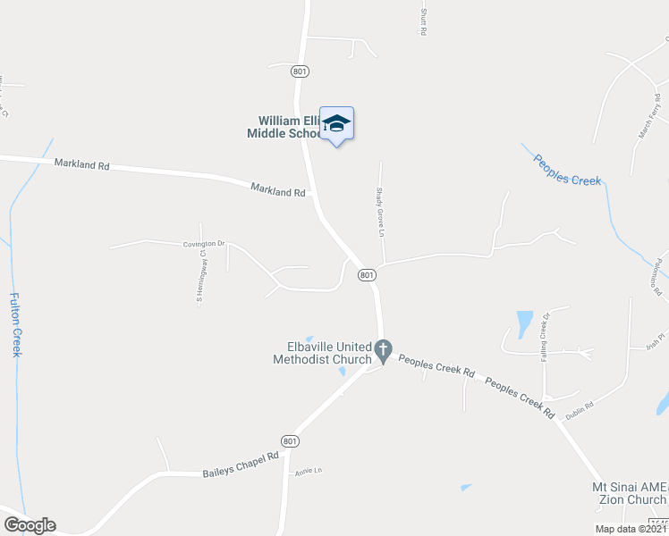 map of restaurants, bars, coffee shops, grocery stores, and more near 120 Covington Drive in Advance