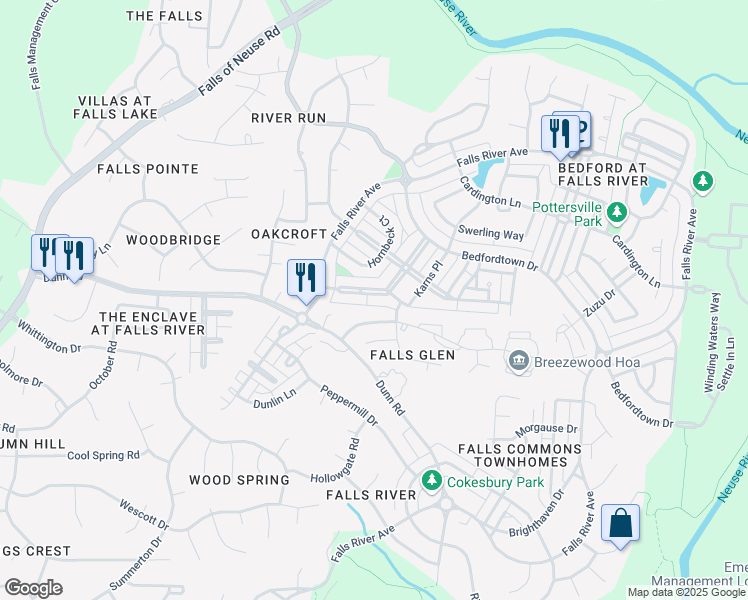 map of restaurants, bars, coffee shops, grocery stores, and more near 2058 Hopeton Avenue in Raleigh