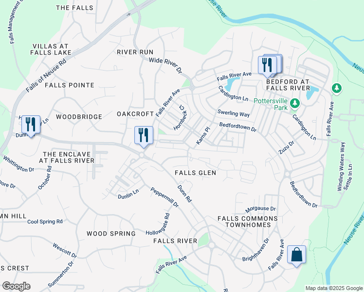 map of restaurants, bars, coffee shops, grocery stores, and more near 2058 Hopeton Avenue in Raleigh