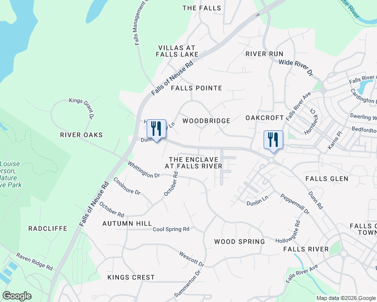 map of restaurants, bars, coffee shops, grocery stores, and more near 1515 Michelle Drive in Raleigh