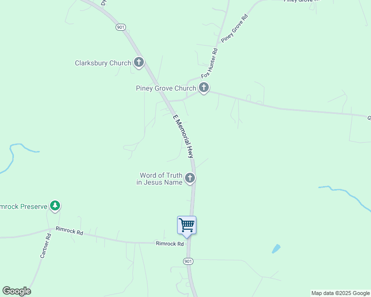 map of restaurants, bars, coffee shops, grocery stores, and more near 1052 East Memorial Highway in Harmony