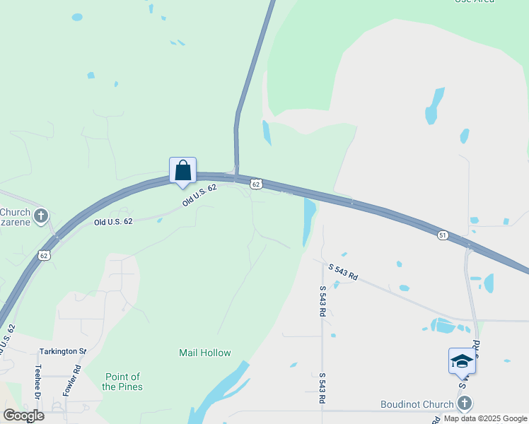map of restaurants, bars, coffee shops, grocery stores, and more near 17343 South 540 Road in Tahlequah