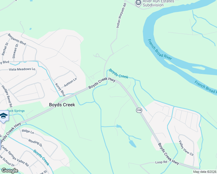 map of restaurants, bars, coffee shops, grocery stores, and more near 2819 Boyds Creek Highway in Sevierville
