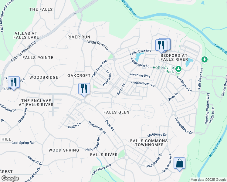 map of restaurants, bars, coffee shops, grocery stores, and more near 2110 Hopeton Avenue in Raleigh